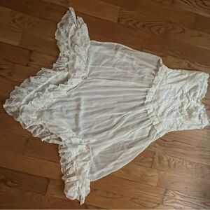 Free People sheer white lace dress